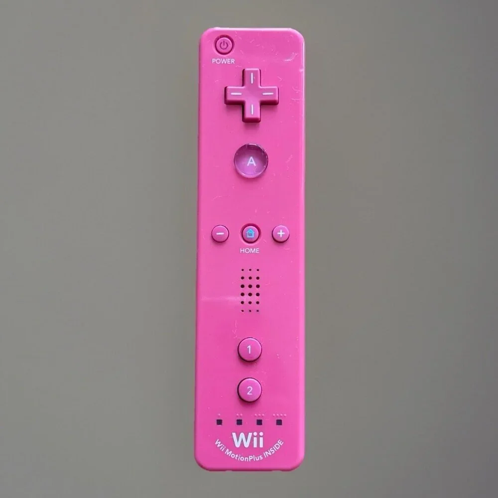 Official Wii Remote Nintendo Motion Plus Inside OEM Controller Pink RVL-036 READ